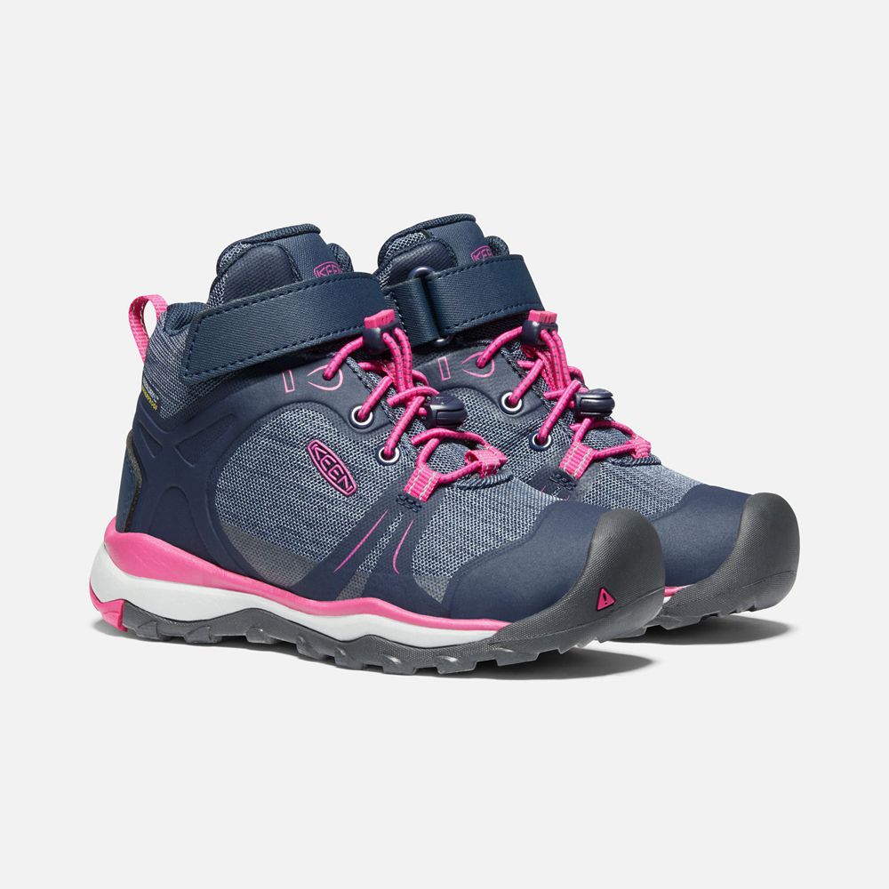 Bottes de Randonnée Keen Enfant Bleu/Rose | Terradora Ii Waterproof | SQJCU-7023